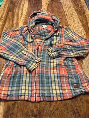 L.L.Bean Women's Scotch Plaid Flannel Shirt, Relaxed Fit Full-Zip Hoodie L